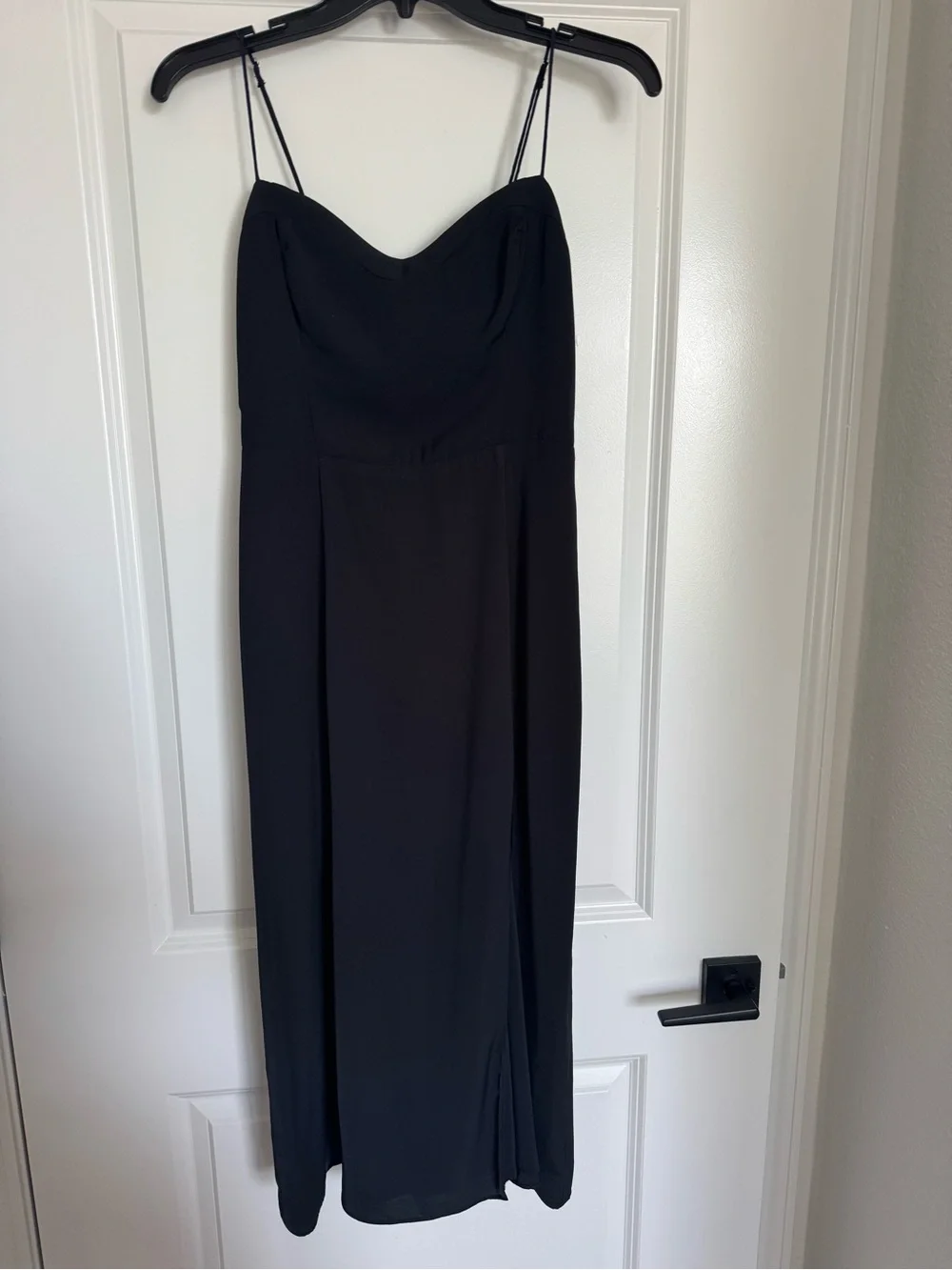 Abercrombie & Fitch Black Spaghetti-Strap Maxi Dress
